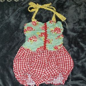 Sweet petunia romper